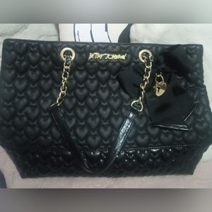 Betsey Johnson Tote bag black with bow